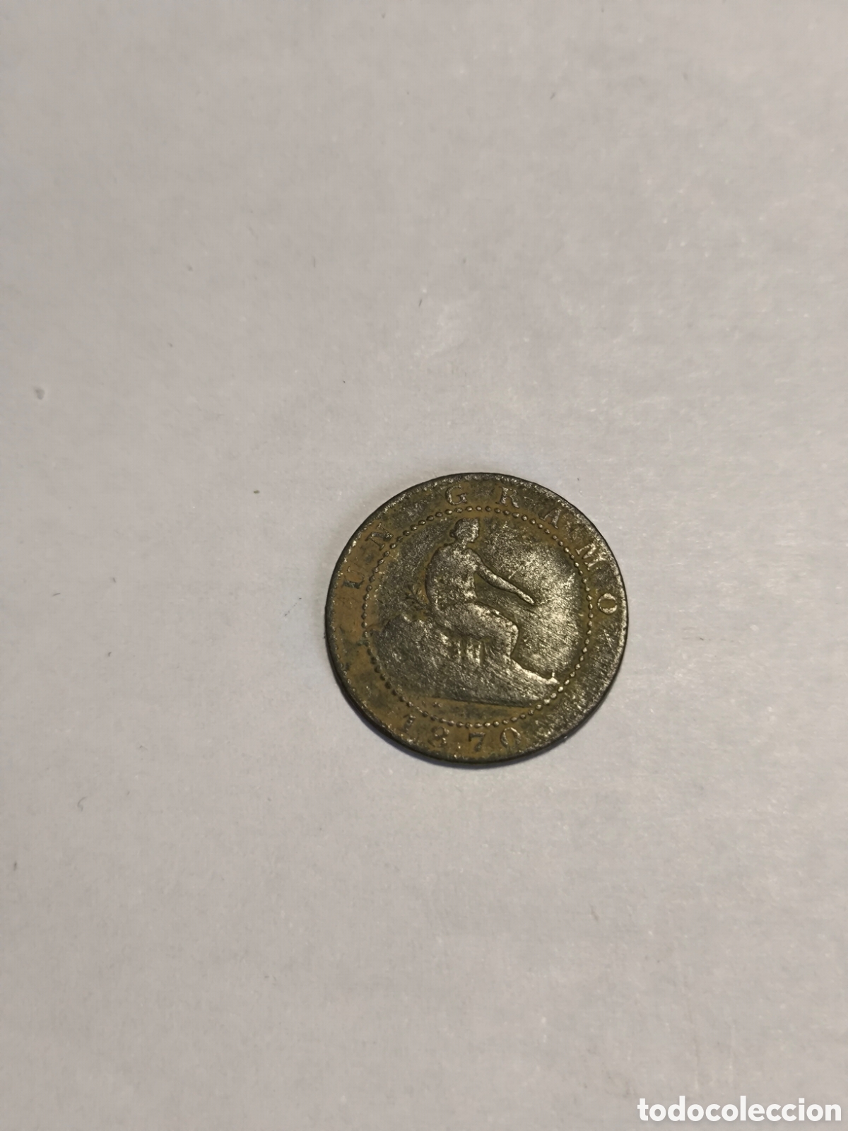 Monedas de Espa&ntilde;a: 1 C&eacute;ntimo Gobierno Provisional 1870 - Foto 1