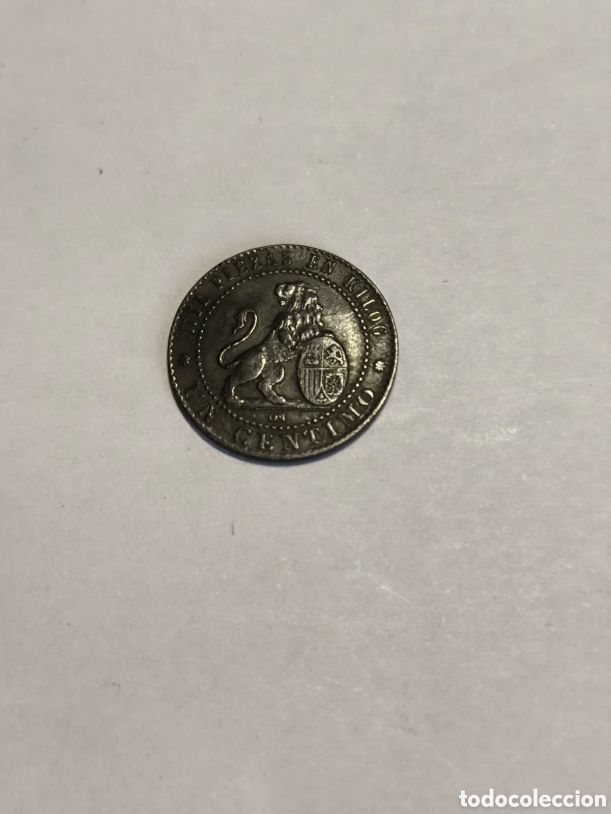 Monedas de Espa&ntilde;a: 1 C&eacute;ntimo Gobierno Provisional 1870 - Foto 2