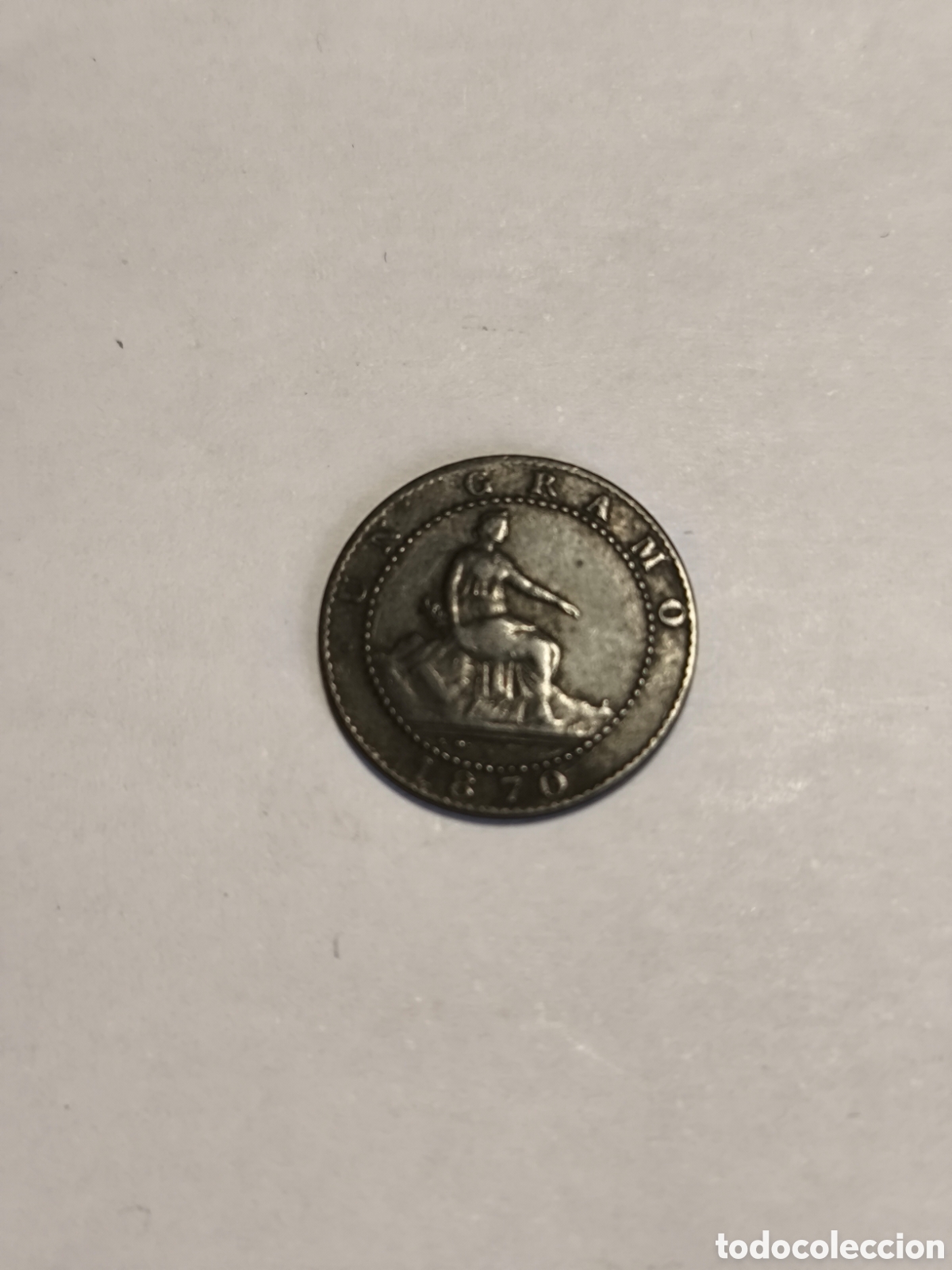 Monedas de Espa&ntilde;a: 1 C&eacute;ntimo Gobierno Provisional 1870 - Foto 1