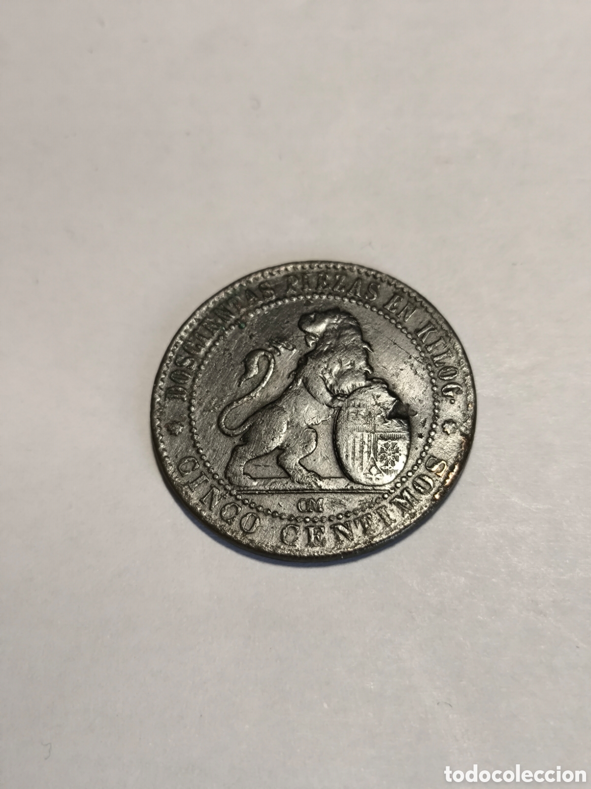 Monedas de Espa&ntilde;a: 5 C&eacute;ntimos Gobierno Provisional 1870 - Foto 2