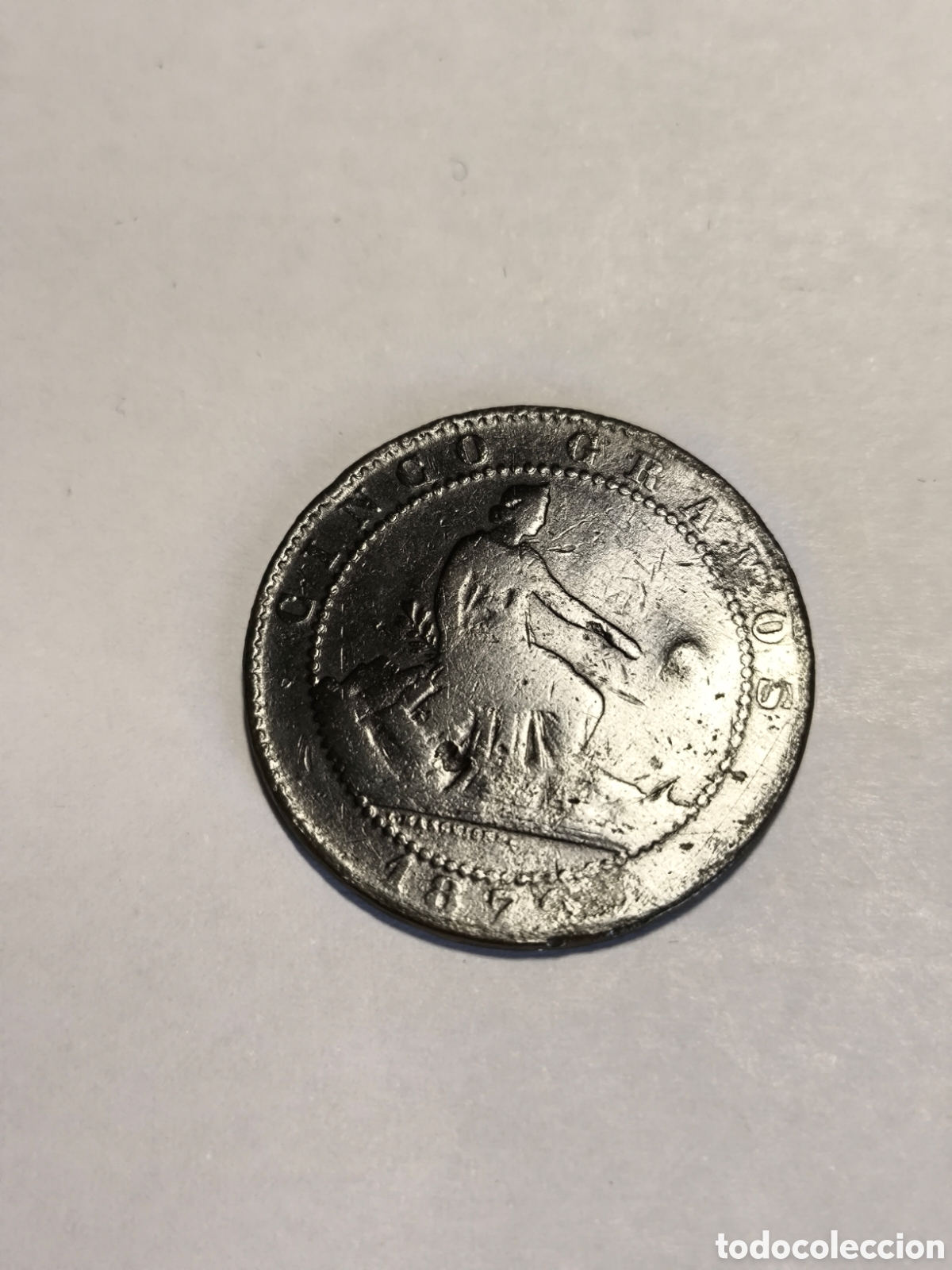 Monedas de Espa&ntilde;a: 5 C&eacute;ntimos Gobierno Provisional 1870 - Foto 1