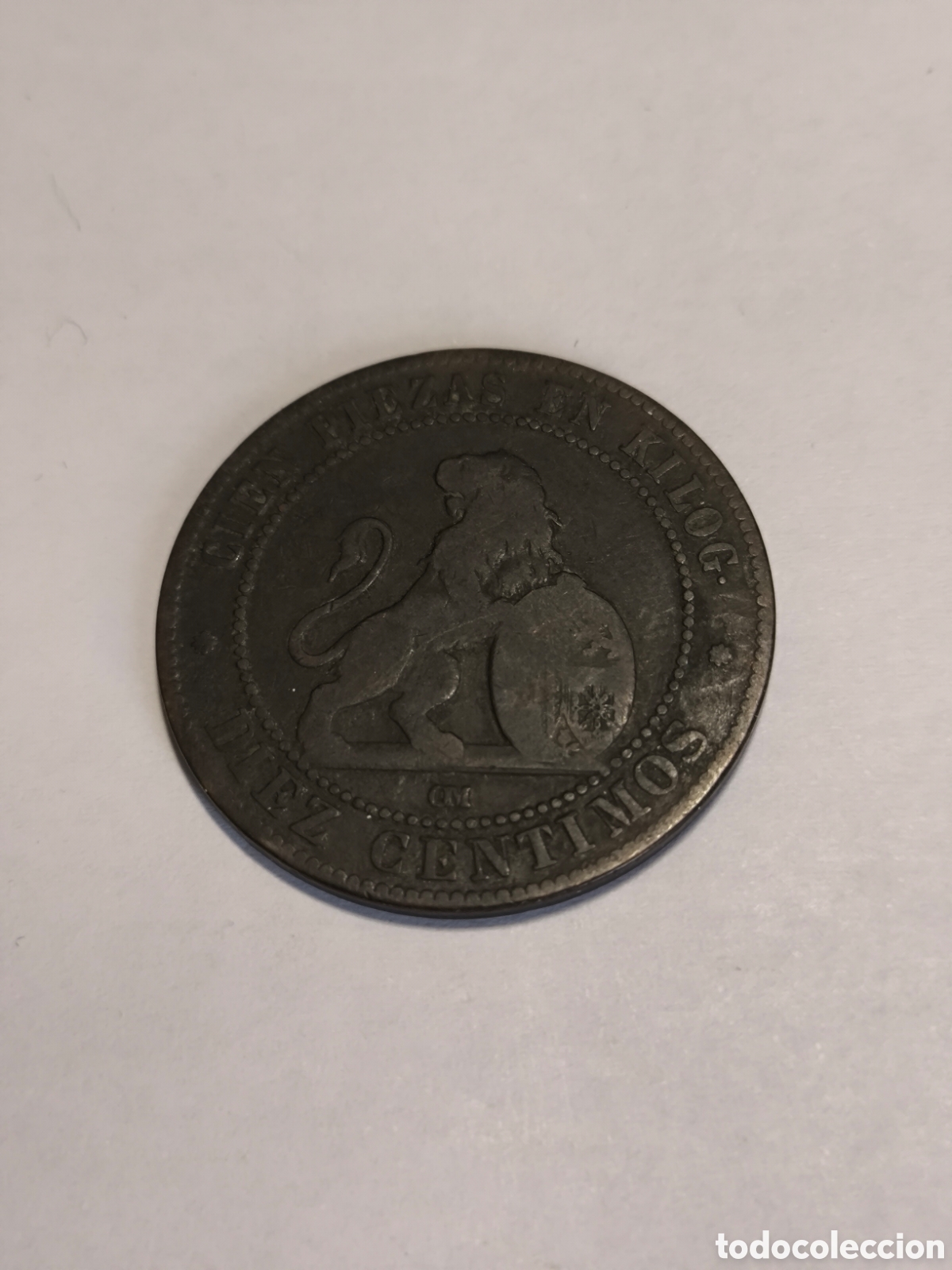 Monedas de Espa&ntilde;a: 10 C&eacute;ntimos Gobierno Provisional 1870 - Foto 2