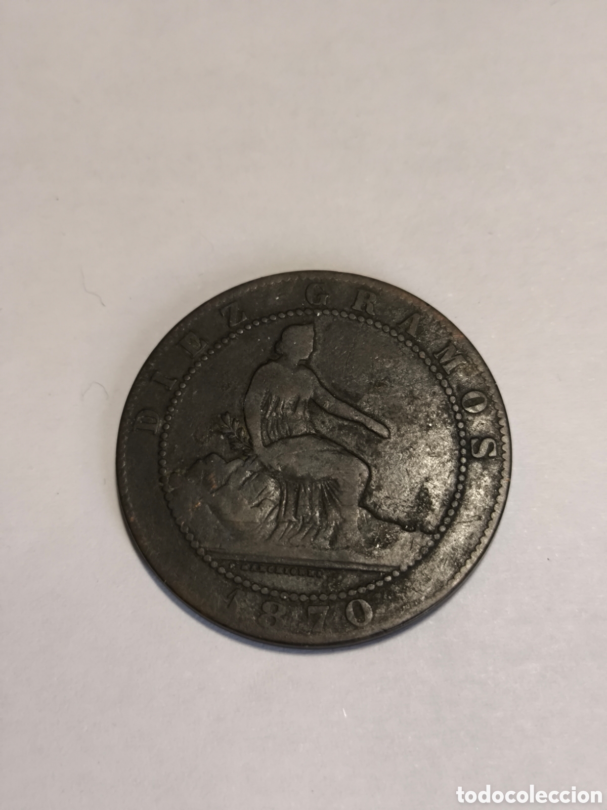 Monedas de Espa&ntilde;a: 10 C&eacute;ntimos Gobierno Provisional 1870 - Foto 1