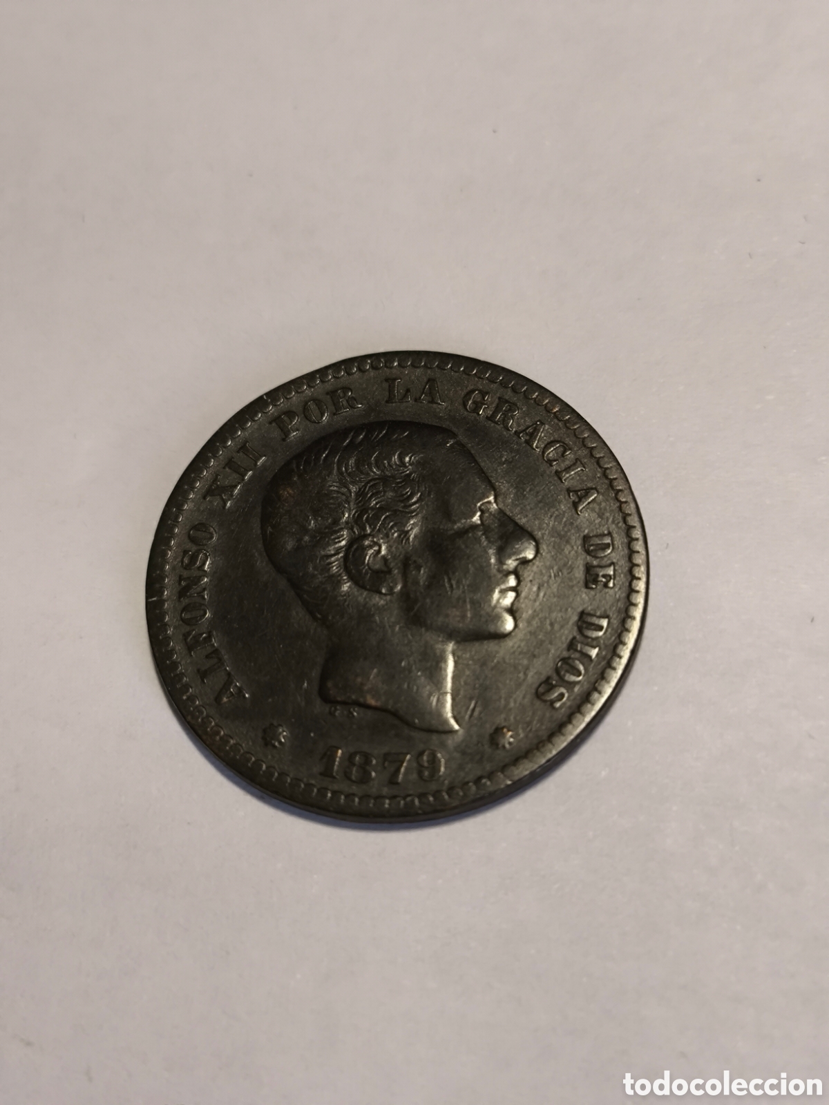 Monedas de Espa&ntilde;a: 5 C&eacute;ntimos Alfonso XII 1879 Barcelona - Foto 2
