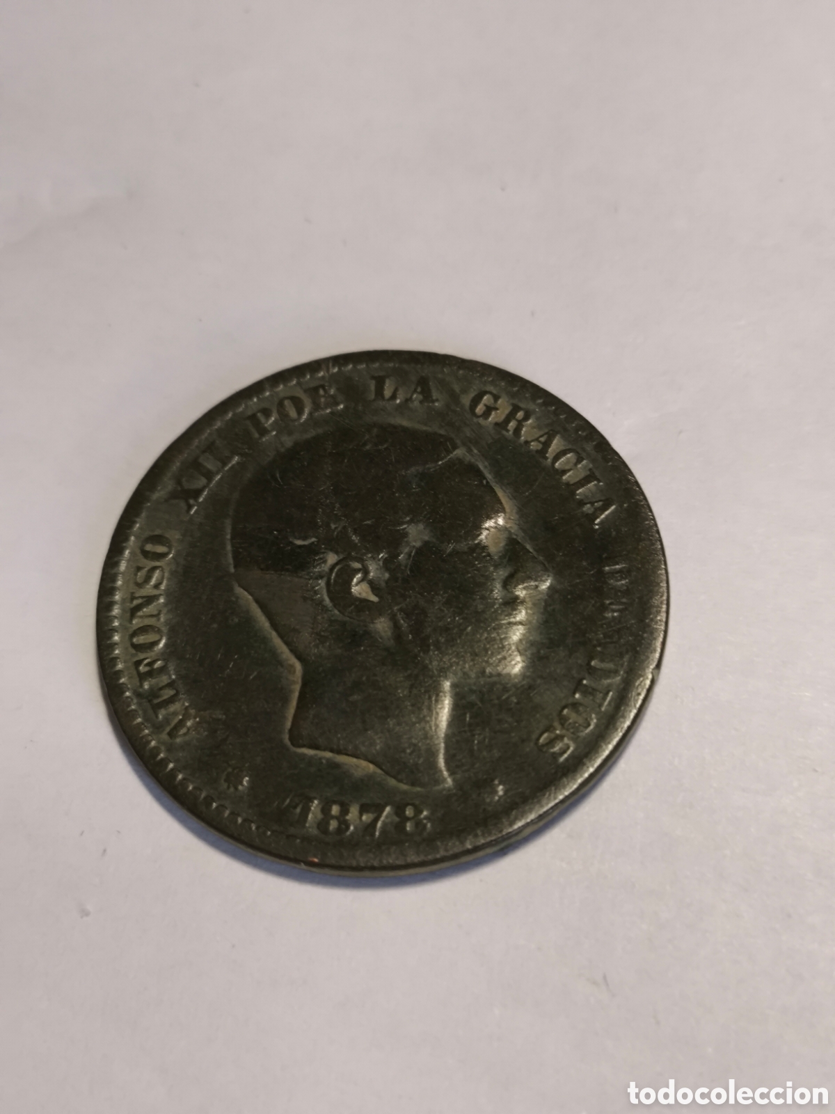Monedas de Espa&ntilde;a: 10 C&eacute;ntimos Alfonso XII 1878 - Foto 2