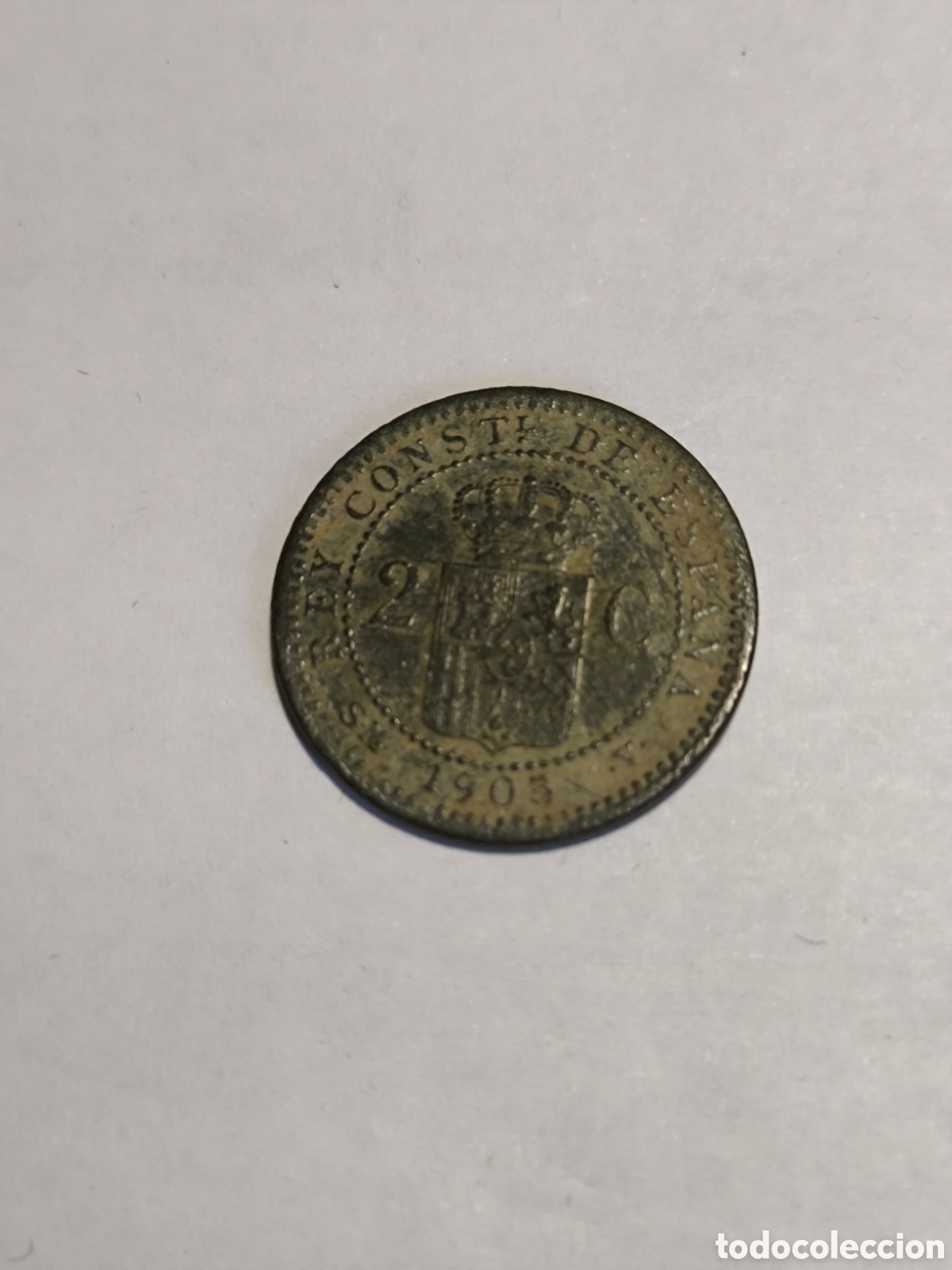 Monedas de Espa&ntilde;a: 2 C&eacute;ntimos Alfonso XIII 1905 - Foto 1