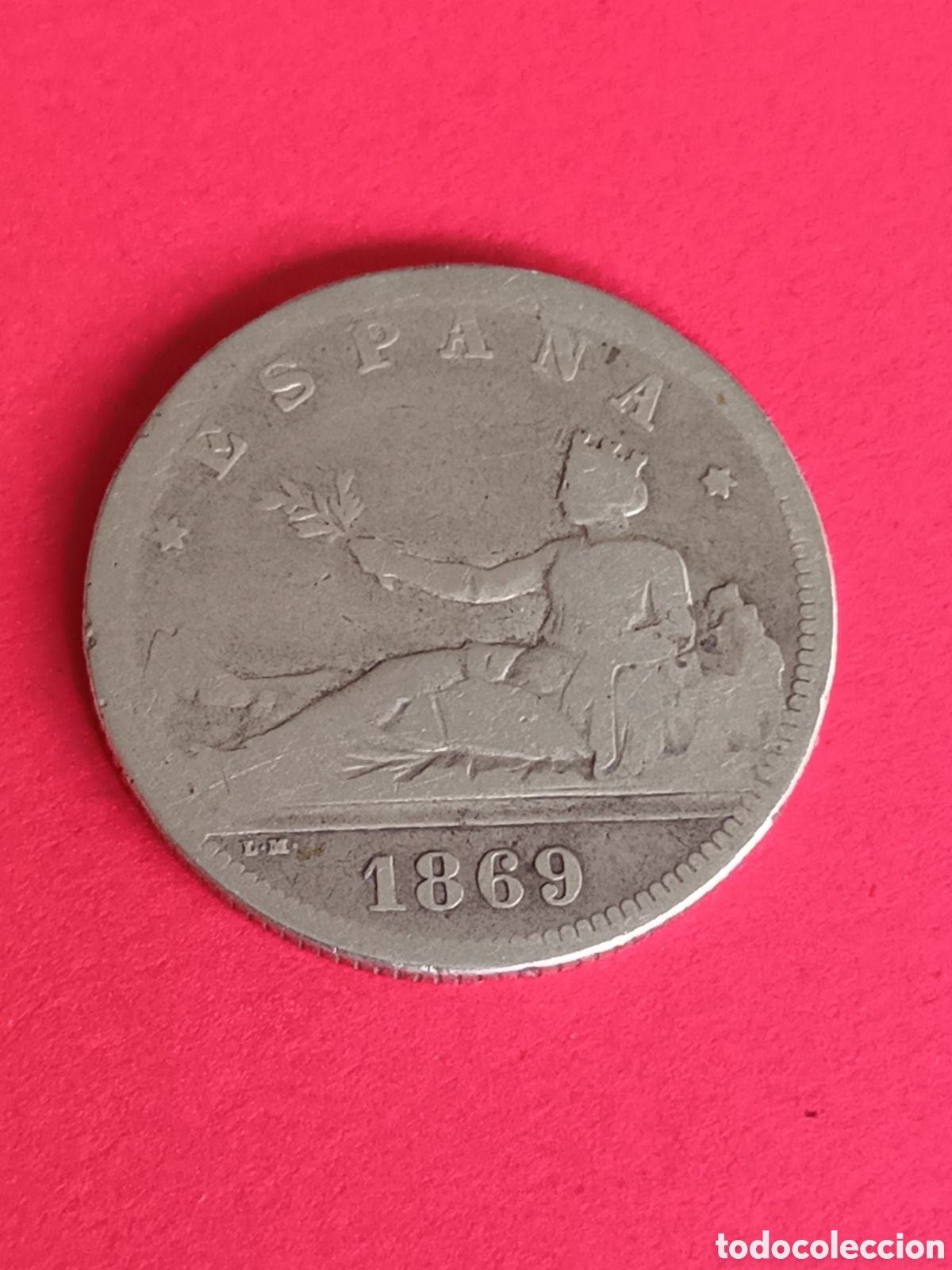 Monedas de Espa&ntilde;a: GOBIERNO PROVISIONAL. 2 PESETAS DE 1869. SNM. - Foto 1
