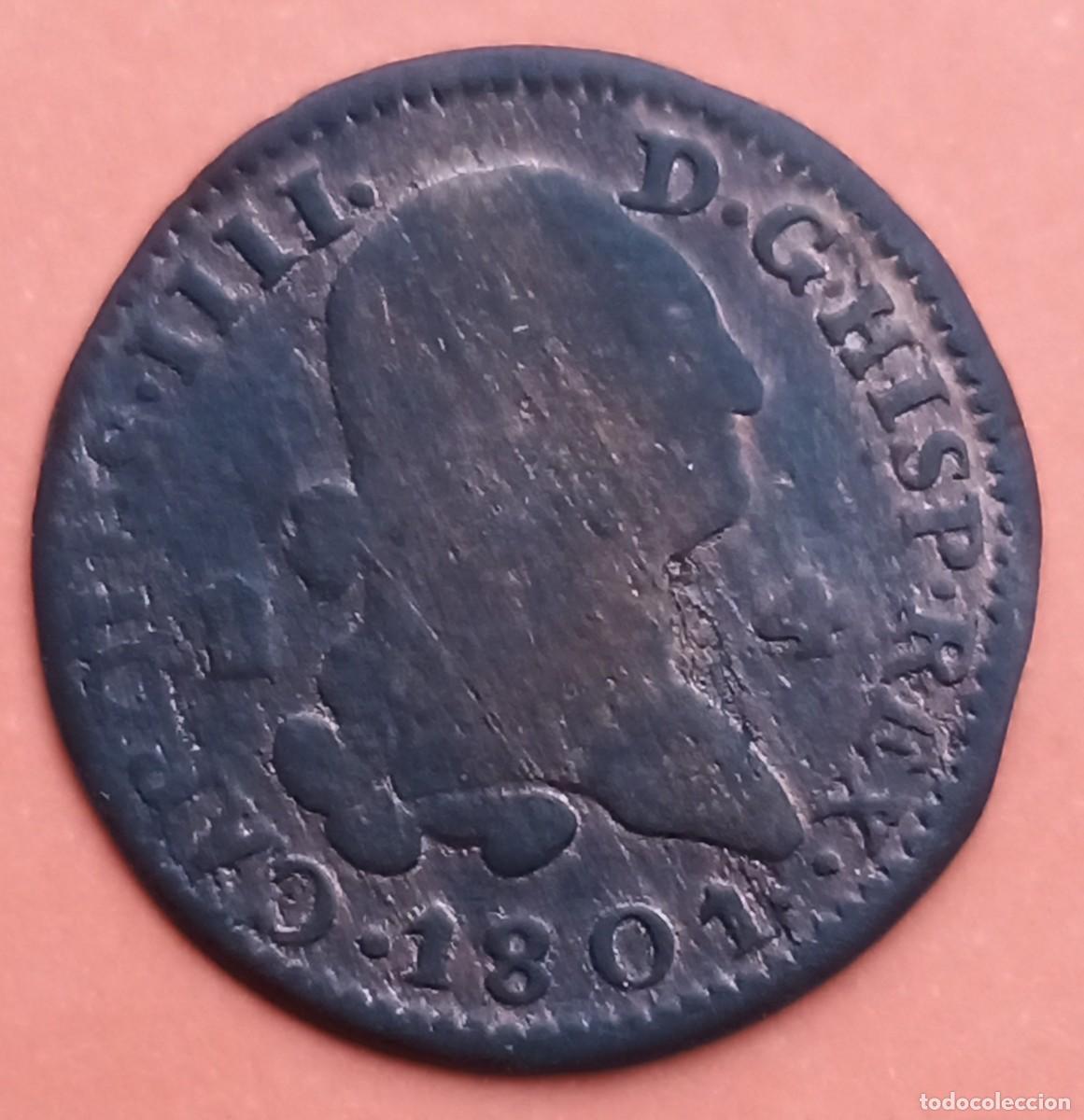 Monedas de Espa&ntilde;a: Espa&ntilde;a - 4 maraved&iacute;es 1801 - RC - Foto 1
