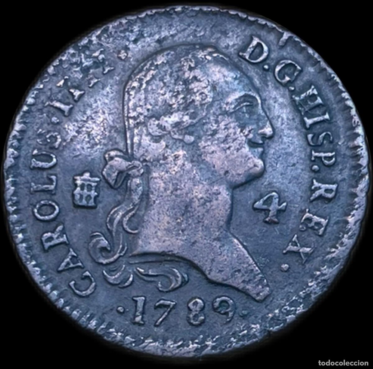Monedas de Espa&ntilde;a: 4 Maraved&iacute;s Carlos IV Segovia - Foto 1