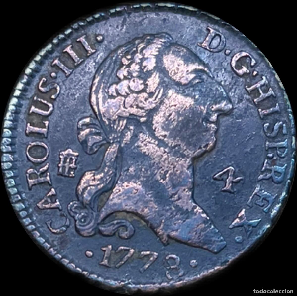 Monedas de Espa&ntilde;a: 4 Maraved&iacute;s Carlos III Segovia - Foto 1
