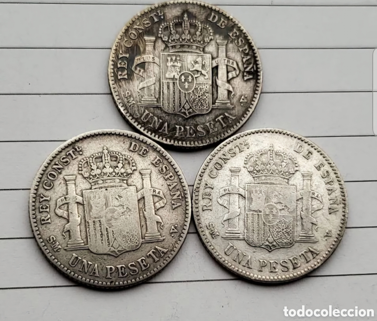 Monedas de Espa&ntilde;a: 3 monedas 1903 plata Alfonso XIII - Foto 2