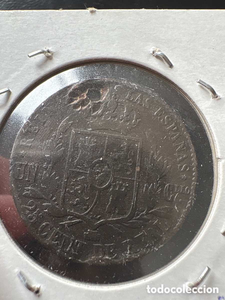 Monedas de Espa&ntilde;a: Moneda Isabel II 1859, 25 c&eacute;ntimos de real (A3) - Foto 2