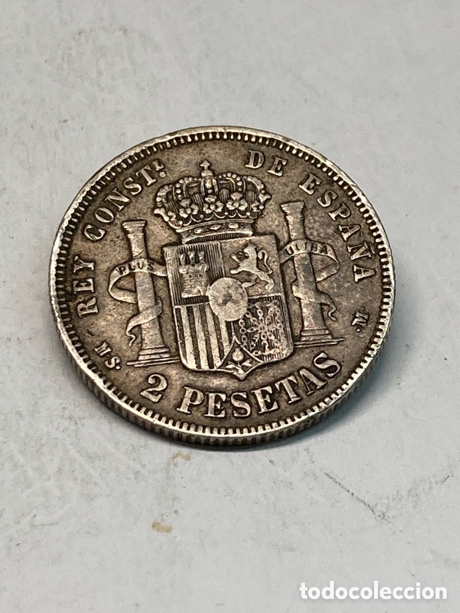 Monedas de Espa&ntilde;a: Moneda de plata 2 pesetas 1883 J66 - Foto 1