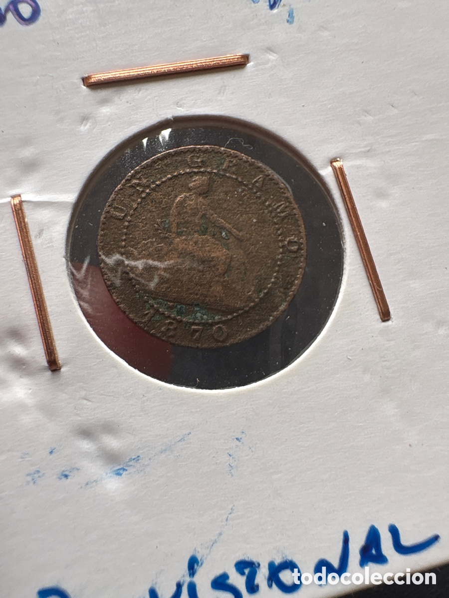 Monedas de Espa&ntilde;a: 1 gramo 1870 Gobierno Provisional (A3) - Foto 1