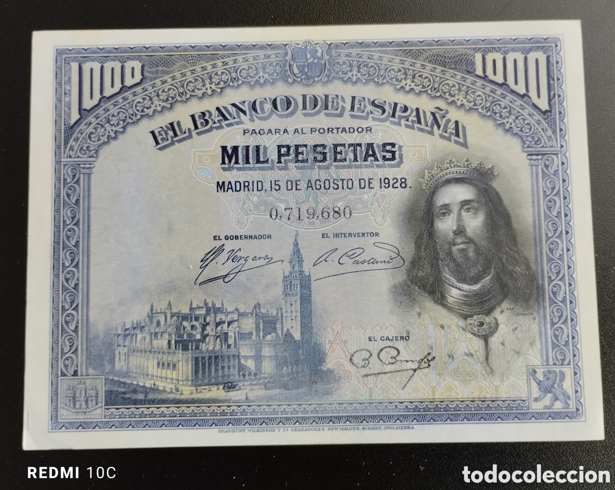 Monedas de Espa&ntilde;a: Billete Espa&ntilde;a de 1928 - Foto 1
