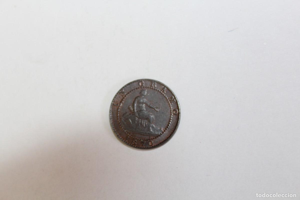 Monedas de Espa&ntilde;a: 1 CENTIMO de 1870 OM XC 27 ESPA&Ntilde;A en EBC - Foto 1