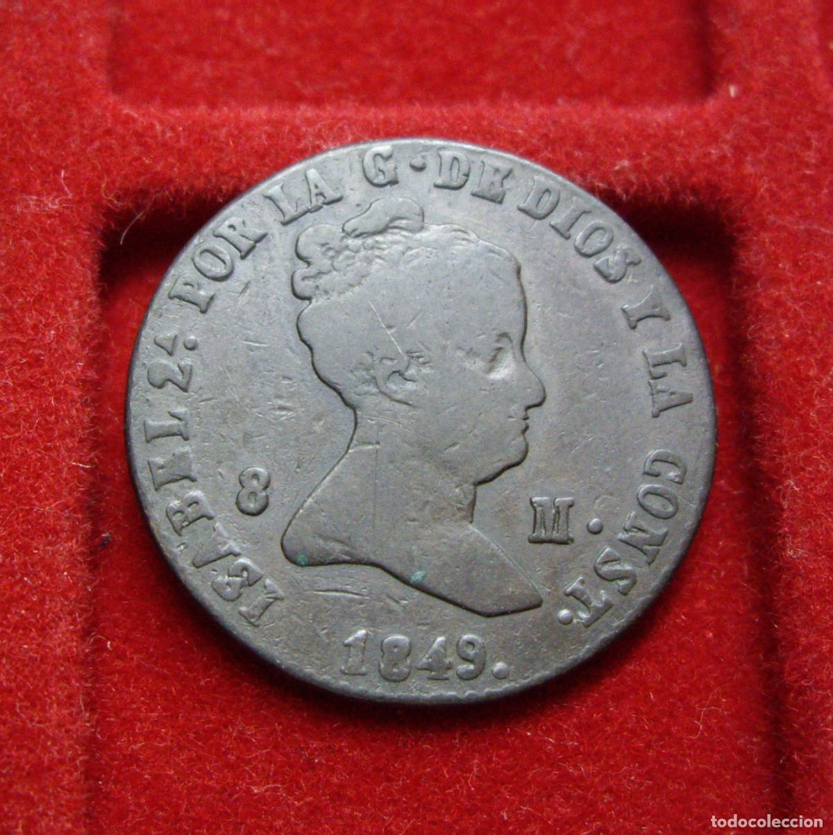Monedas de Espa&ntilde;a: ISABEL II - 8 MARAVEDIS 1849 - SEGOVIA - Foto 1