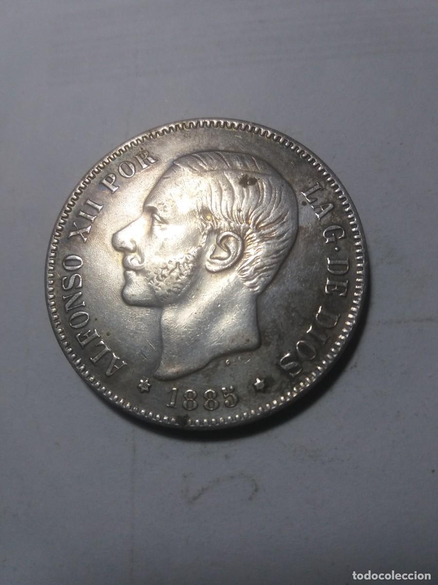 Monedas de Espa&ntilde;a: Moneda 5 Pesetas ALFONSO XII 1885 MSM - Foto 1