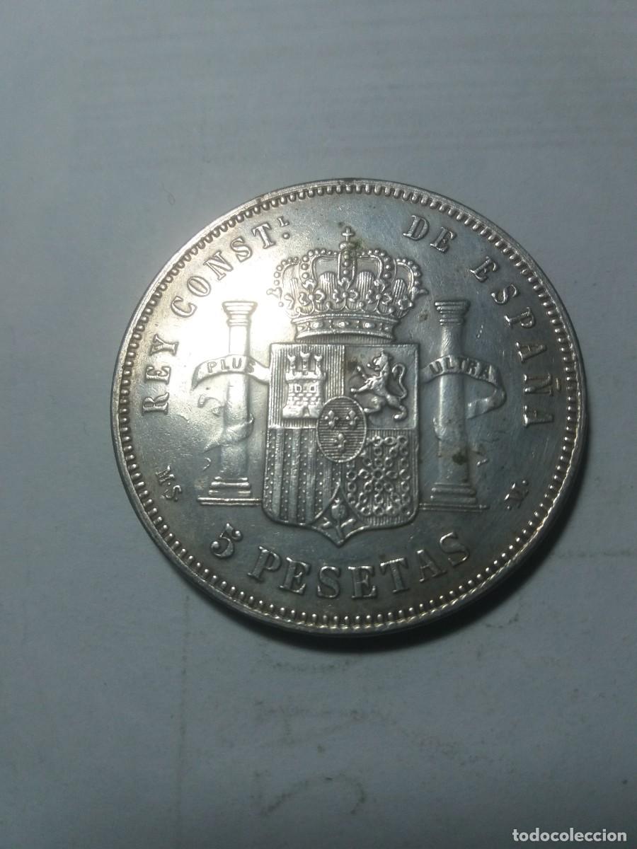Monedas de Espa&ntilde;a: Moneda 5 Pesetas ALFONSO XII 1885 MSM - Foto 2