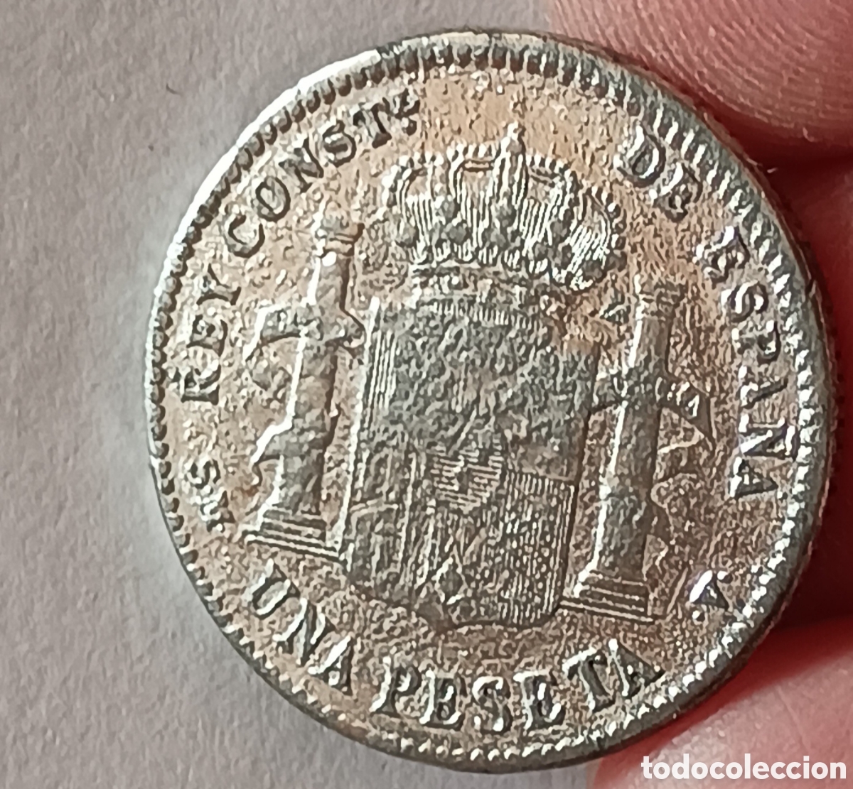 Monedas de Espa&ntilde;a: Moneda Espa&ntilde;a 1 peseta de 1901 - Foto 2