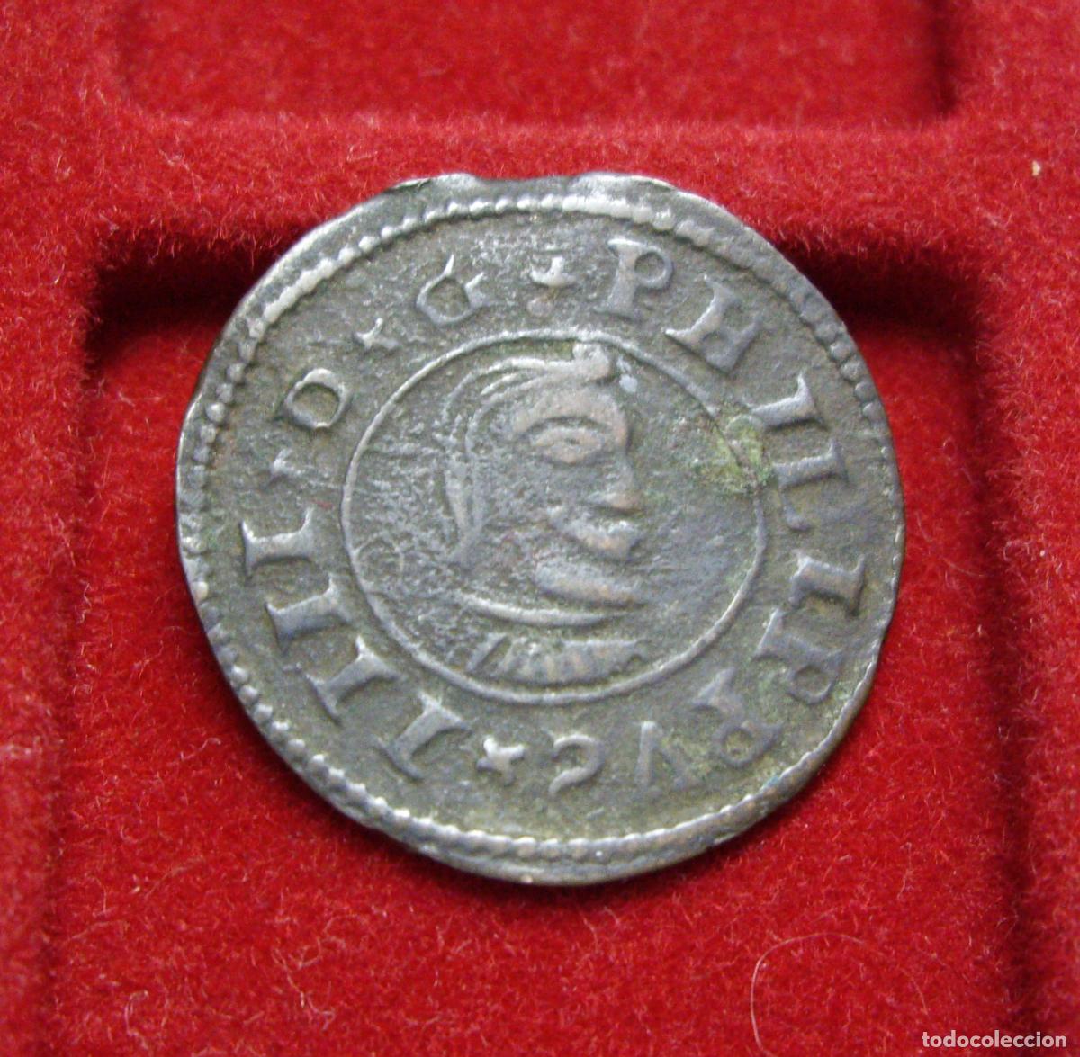 Monedas de Espa&ntilde;a: FELIPE IV - 16 MARAVEDIS CORU&Ntilde;A 1664 - Foto 1