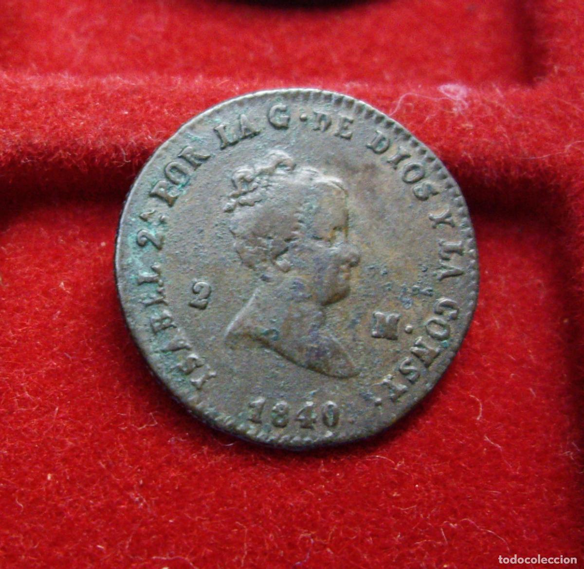 Monedas de Espa&ntilde;a: ISABEL II - 2 MARAVEDIS 1840 - SEGOVIA - Foto 1