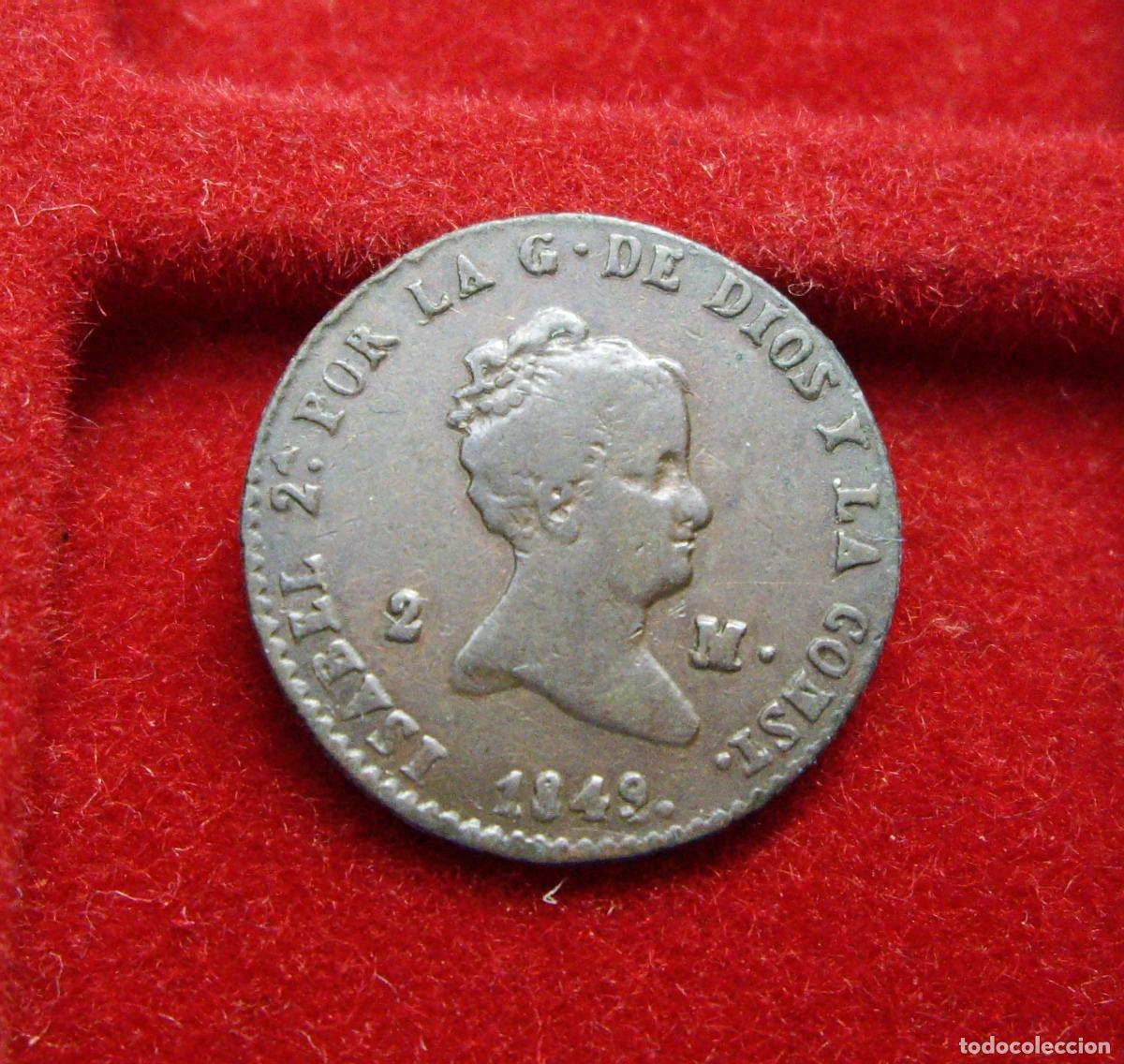 Monedas de Espa&ntilde;a: ISABEL II - 2 MARAVEDIS 1849 - SEGOVIA - Foto 1