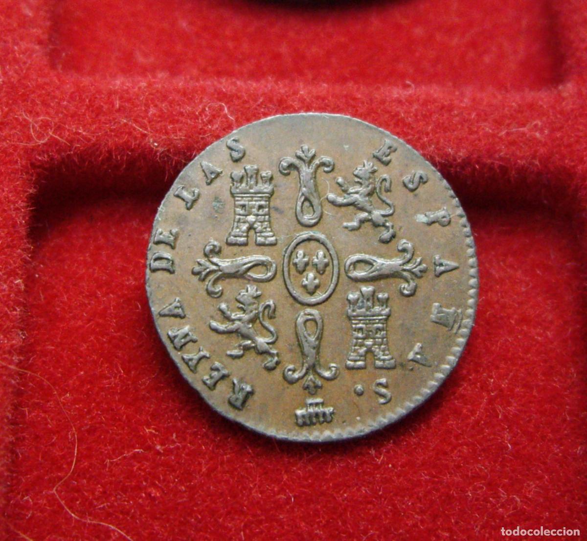 Monedas de Espa&ntilde;a: ISABEL II - 2 MARAVEDIS 1844 - SEGOVIA - Foto 2