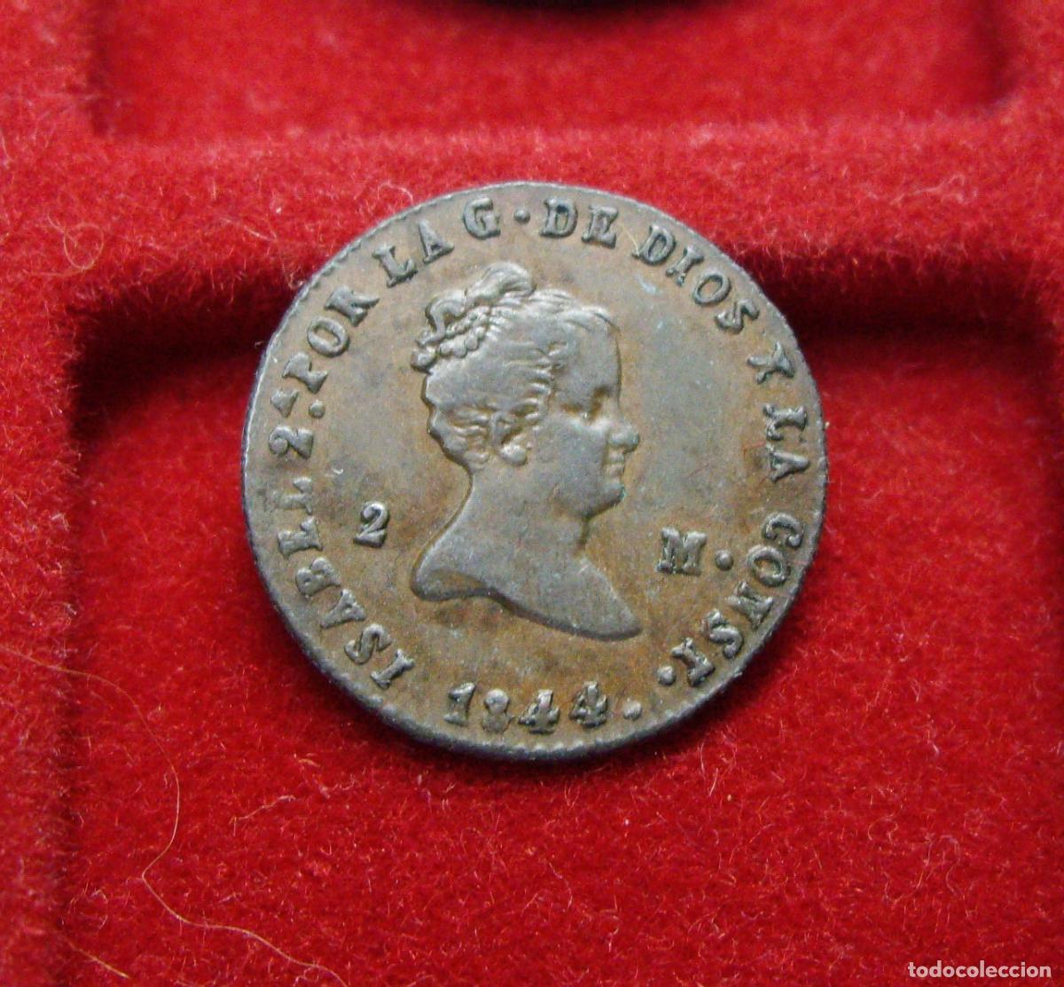 Monedas de Espa&ntilde;a: ISABEL II - 2 MARAVEDIS 1844 - SEGOVIA - Foto 1
