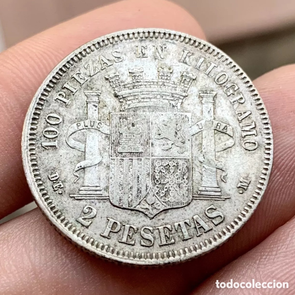 Monedas de Espa&ntilde;a: Moneda PLATA 2 Pesetas 1870 *(18-74) - Foto 2