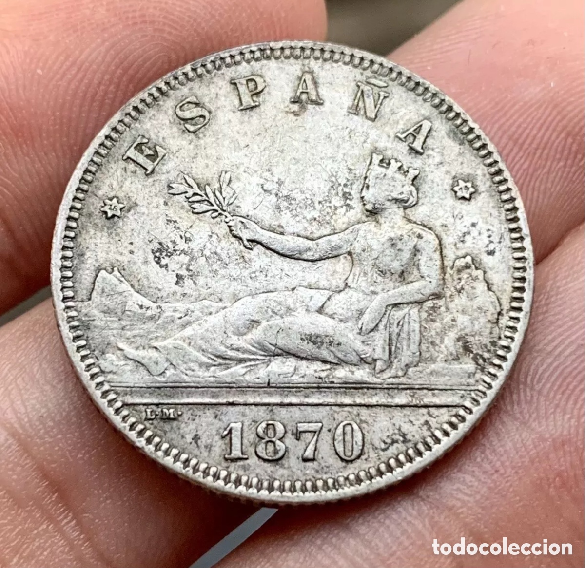 Monedas de Espa&ntilde;a: Moneda PLATA 2 Pesetas 1870 *(18-74) - Foto 1