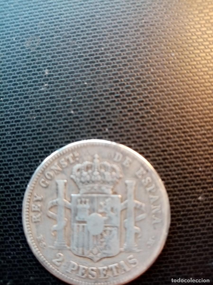 Monedas de Espa&ntilde;a: MONEDA 2 PESETAS ALFONSO XII 1882 - Foto 2