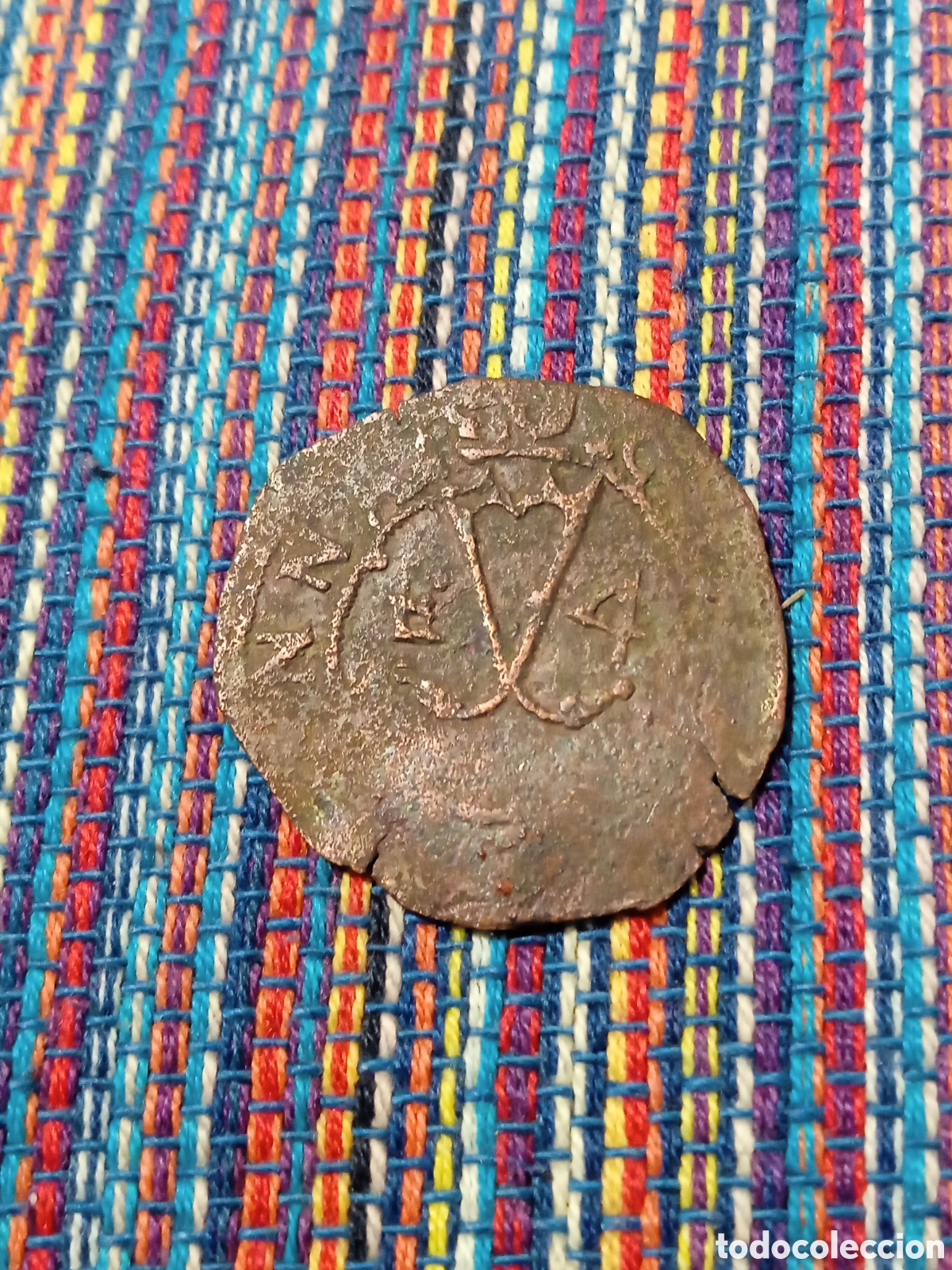 Moedas de Espanha: X- SANTO DOMINGO 4 Maraved&iacute;s Juana y Carlos (1516-1555)