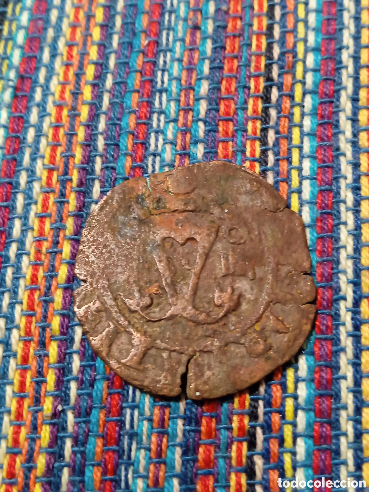 Moedas de Espanha: X- SANTO DOMINGO 4 Maraved&iacute;s Juana y Carlos (1516-1555)