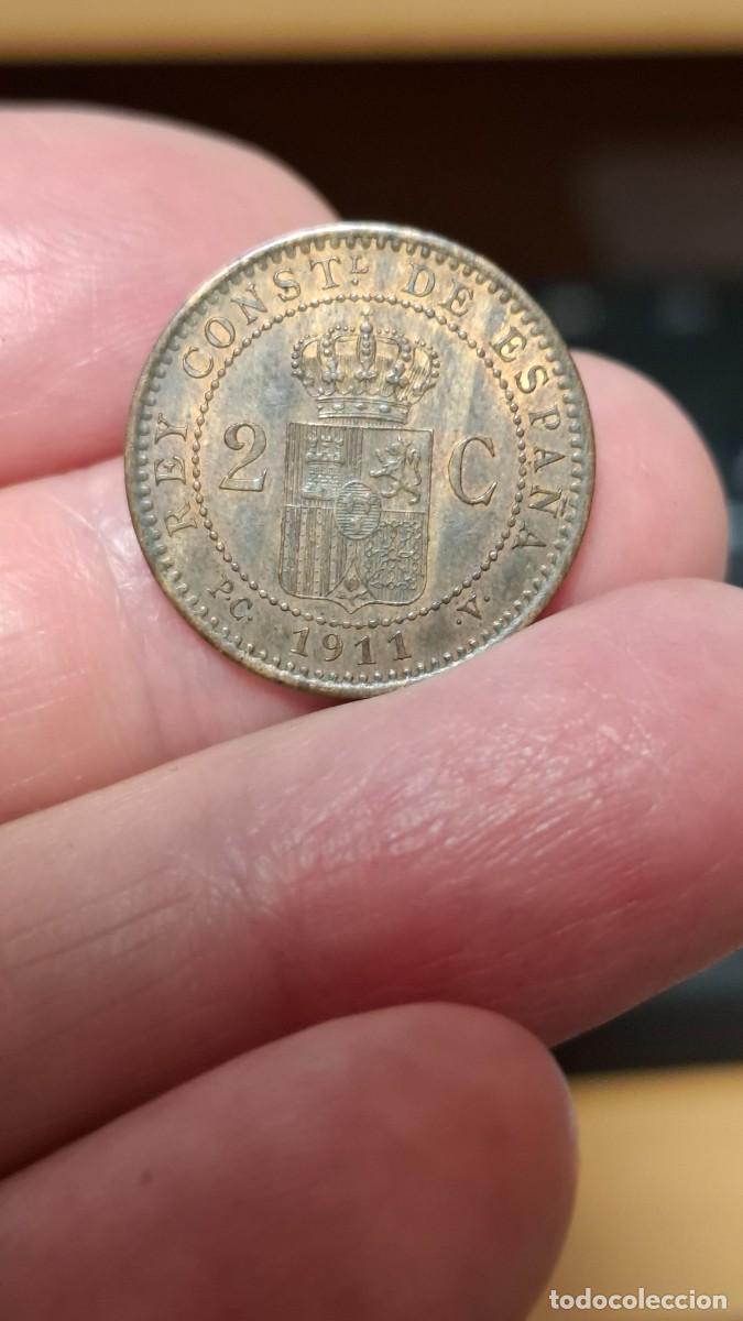 Monedas de Espa&ntilde;a: MONEDA DE 2 C&Eacute;NTIMOS DE ALFONSO XIIl DE 1911*11 - Foto 2