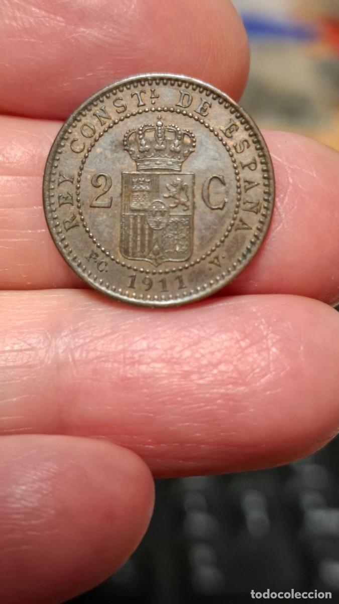 Monedas de Espa&ntilde;a: MONEDA DE 2 C&Eacute;NTIMOS DE ALFONSO XIIl DE 1911*11 - Foto 2