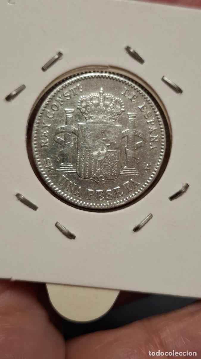 Monedas de Espa&ntilde;a: MONEDA DE 1 PESETA DE PLATA DE 1900*19-00 - Foto 2