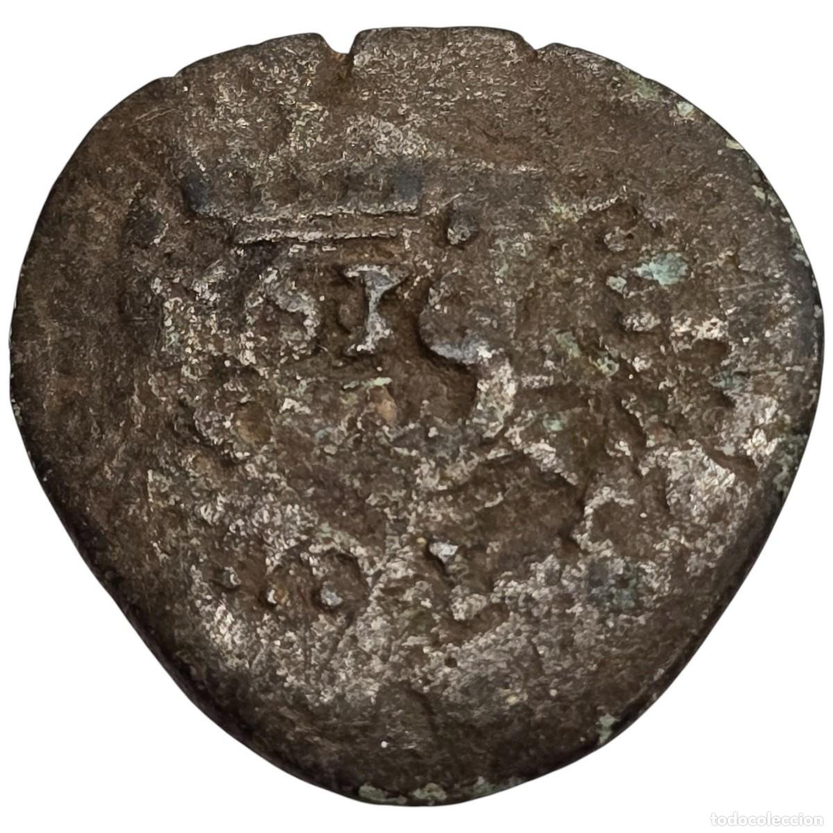 Monedas de Espa&ntilde;a: ESPA&Ntilde;A. MARAVEDI DE LOS AUSTRIAS CON RESELLOS. - Foto 1