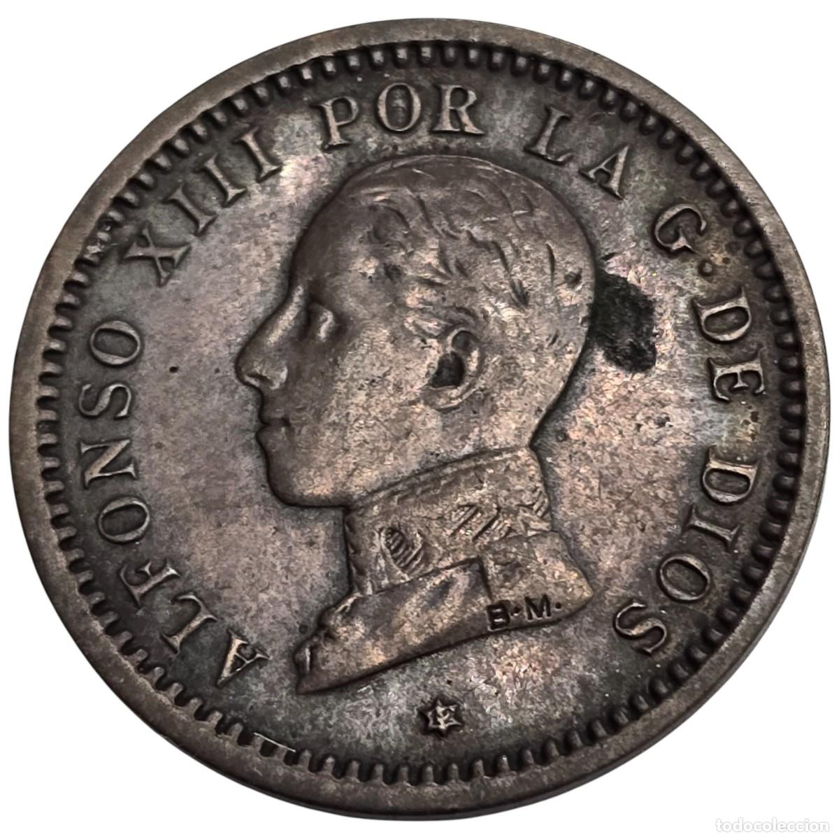 Monedas de Espa&ntilde;a: ESPA&Ntilde;A. ALFONSO XIII. 2 CENTIMOS. 1912. - Foto 1