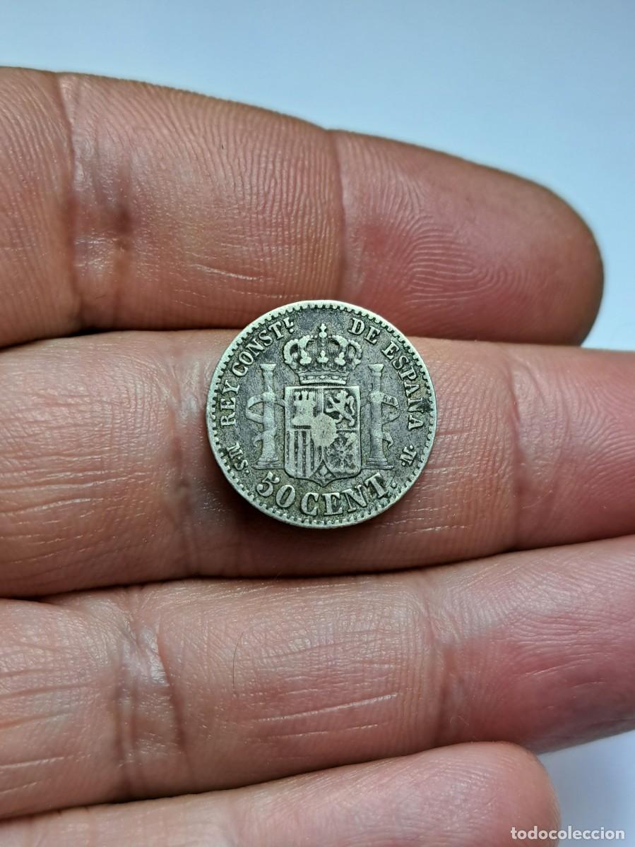 Monedas de Espa&ntilde;a: NT/ ALFONSO XII 50 C&Eacute;NTIMOS PLATA 1885 * X6 (E162) - Foto 2