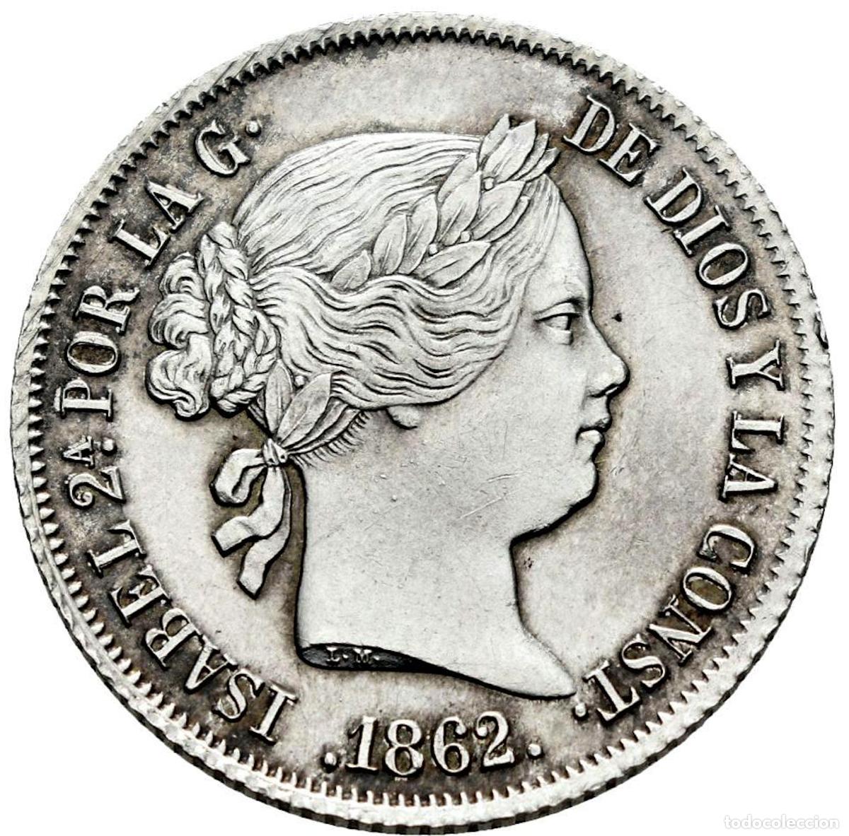 Monedas de Espa&ntilde;a: 4 Reales de 1862 Isabel II - Foto 1