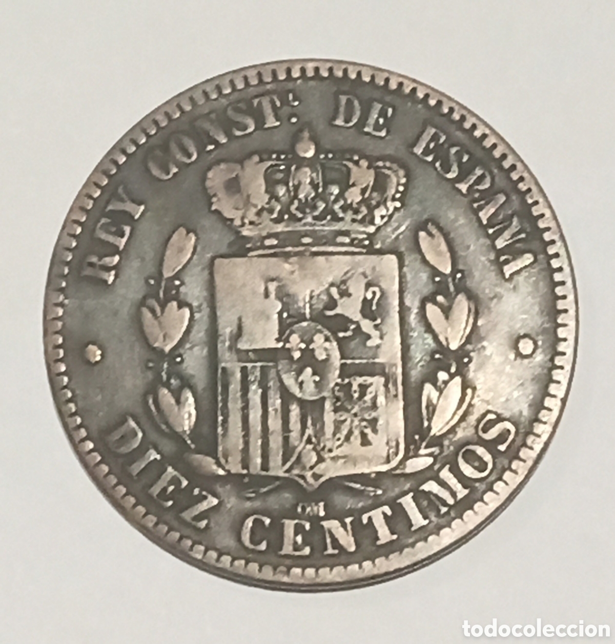 Monedas de Espa&ntilde;a: 10 C&eacute;ntimos 1878 OM - BC - Foto 2