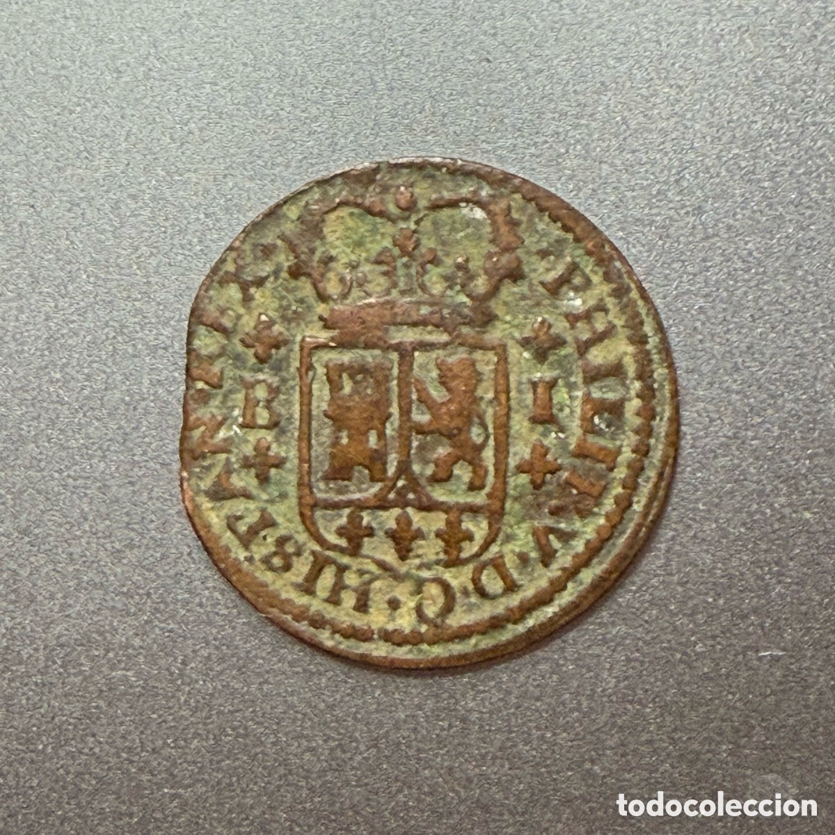Monedas de Espa&ntilde;a: Felipe V - Barcelona - 1 maraved&iacute; - 1718 - Foto 2