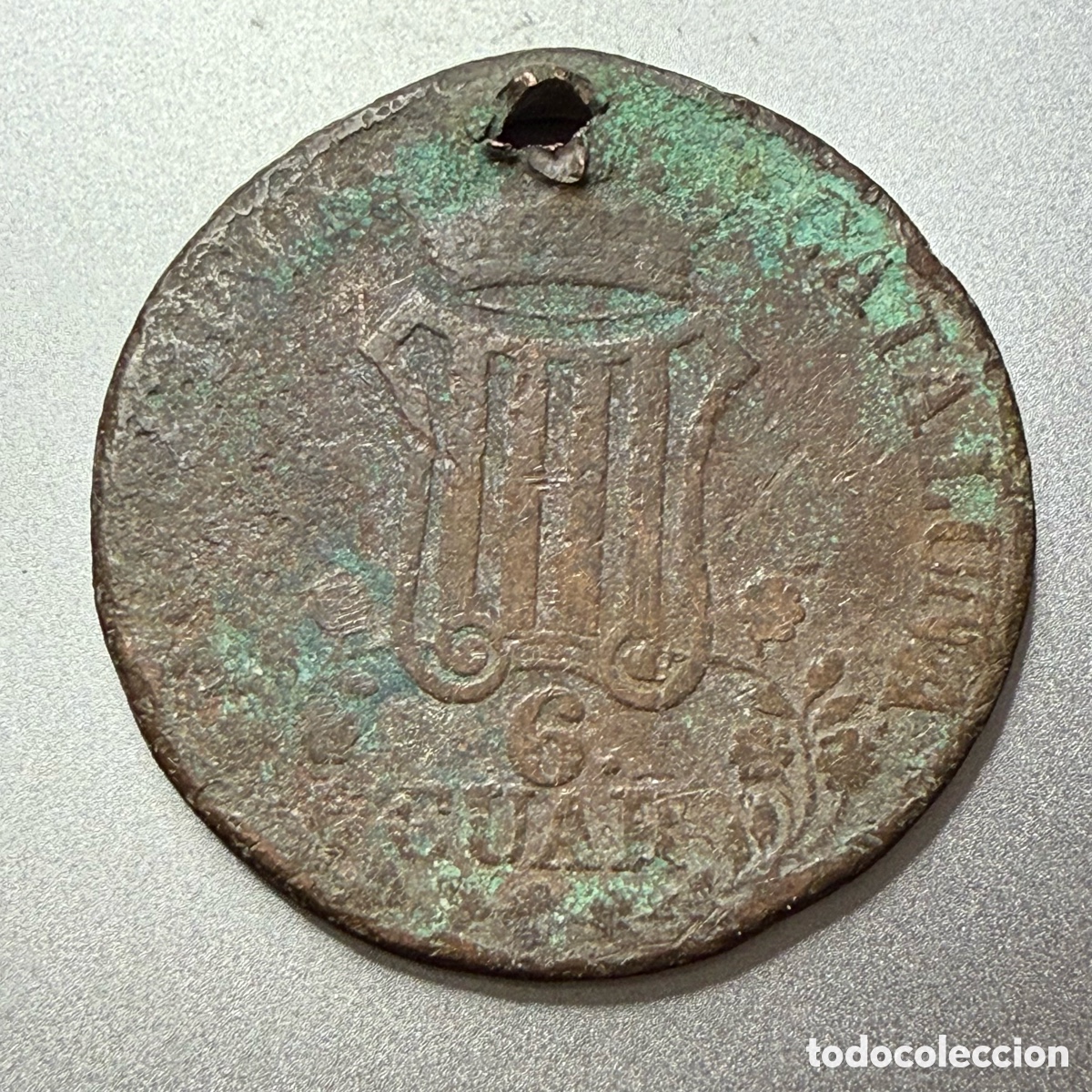 Monedas de Espa&ntilde;a: ISABEL II - 6 CUARTOS - 1841 ? CATALU&Ntilde;A - Foto 1