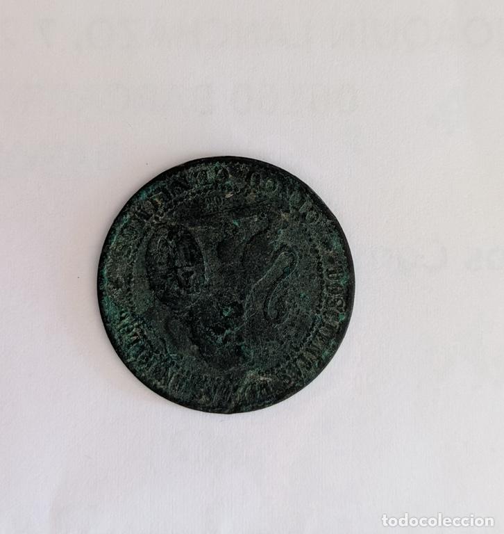 Monedas de Espa&ntilde;a: Moneda 5 c&eacute;ntimos Primera Rep&uacute;blica Espa&ntilde;a. A&ntilde;o 1870. - Foto 2