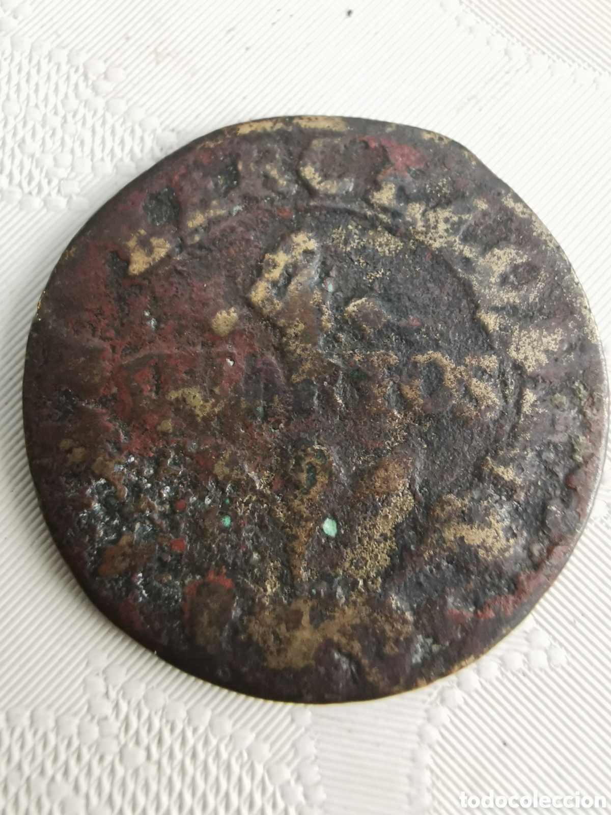 Monedas de Espa&ntilde;a: Moneda de 4 cuartos/quartos Barcelona 1810 - Foto 2