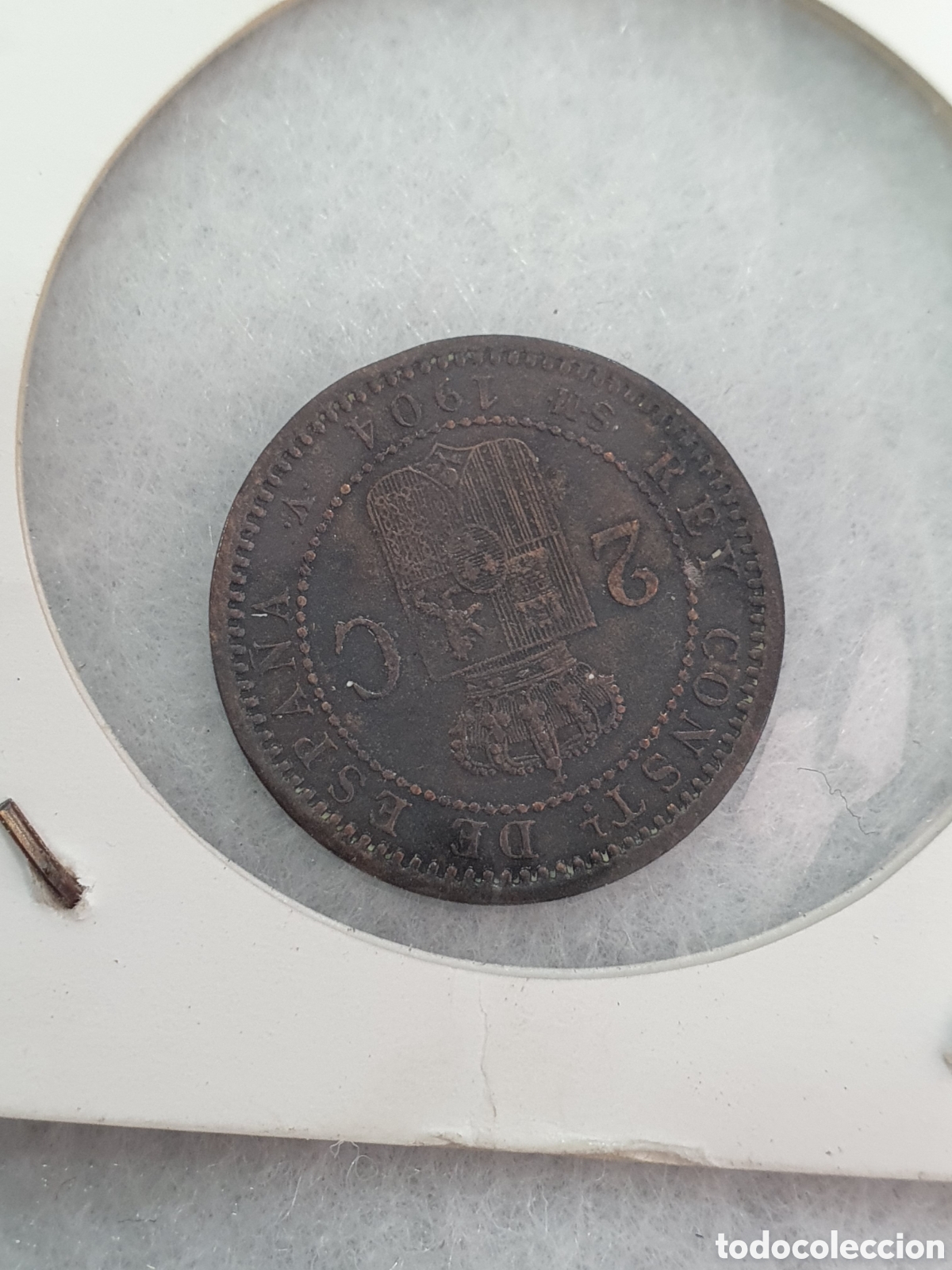 Monedas de Espa&ntilde;a: 2 c&eacute;ntimos Alfonso XIII 1904. (L31) - Foto 3