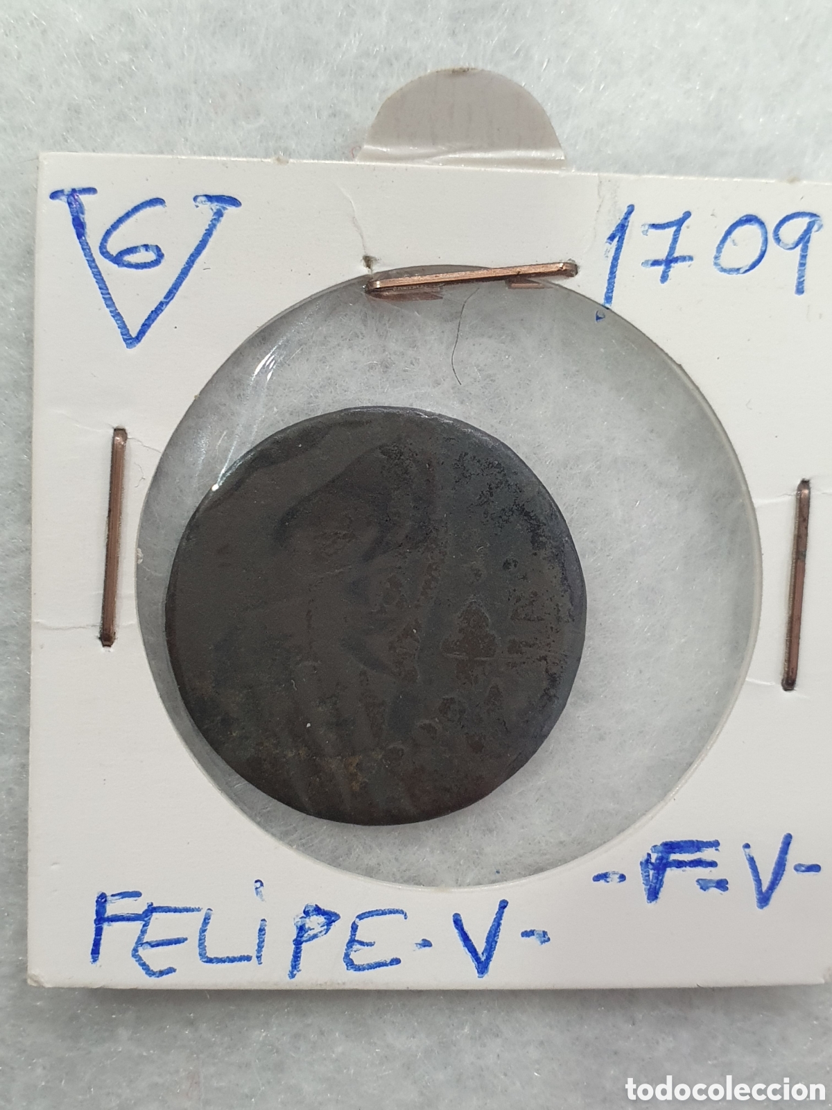 Monedas de Espa&ntilde;a: Antigua moneda Felipe V. (L31) - Foto 2
