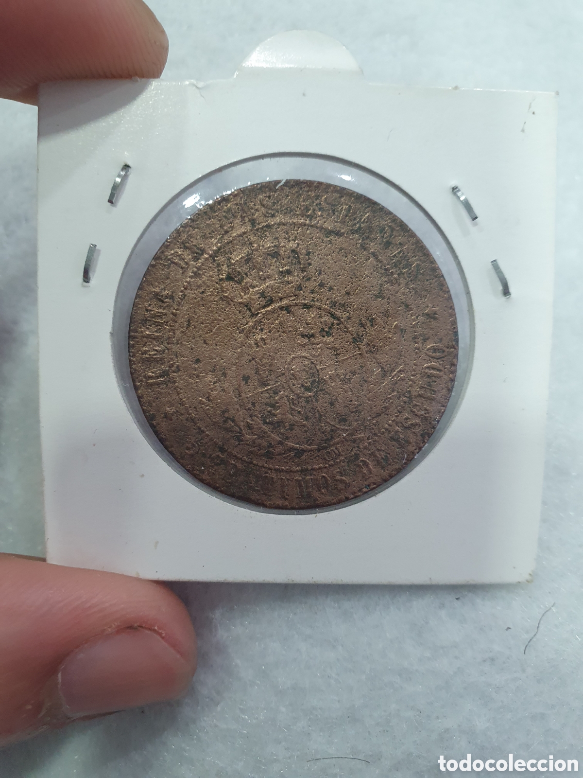 Monedas de Espa&ntilde;a: 5 c&eacute;ntimos de Escudo. 1867. (L31) - Foto 2