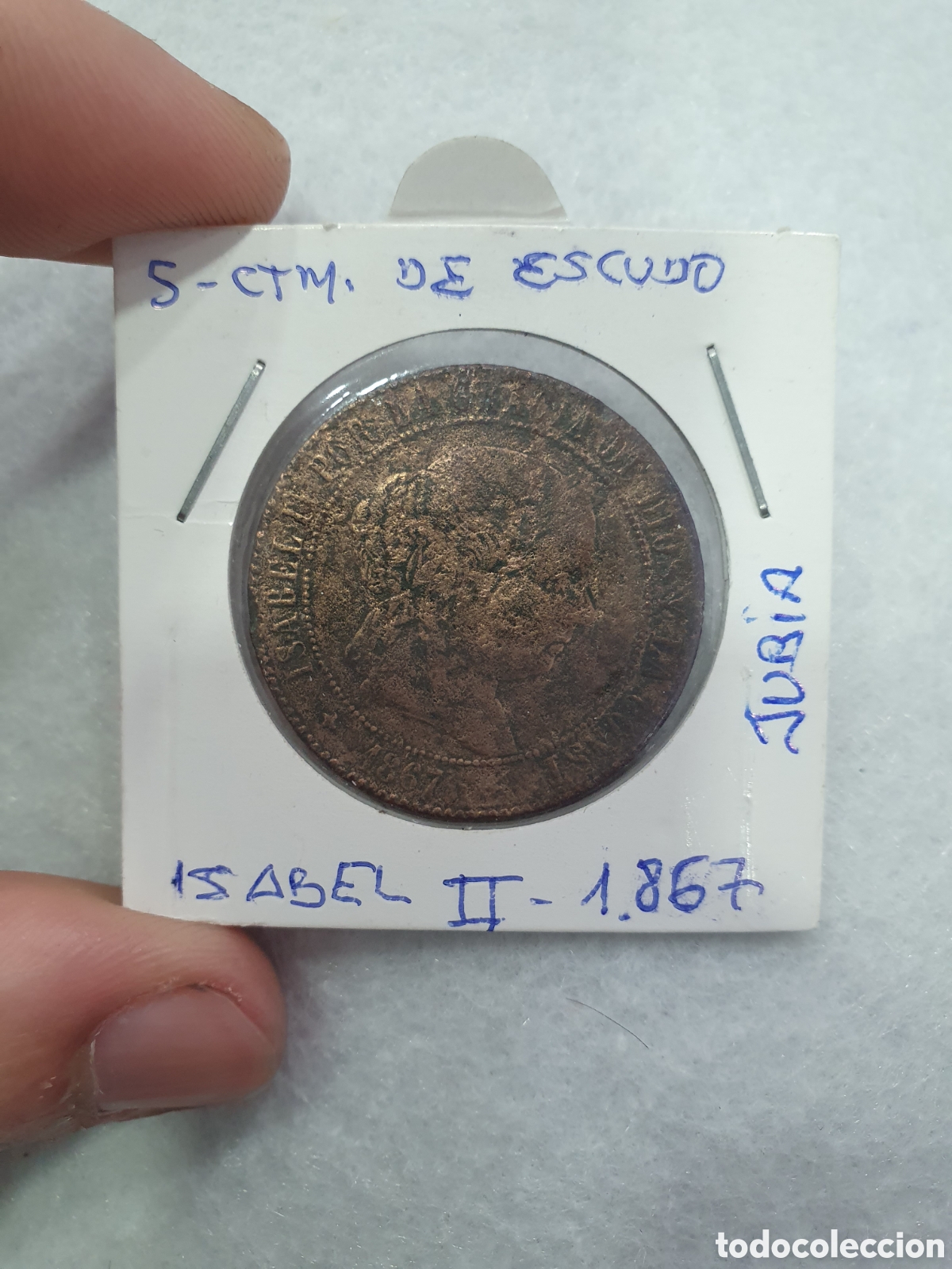 Monedas de Espa&ntilde;a: 5 c&eacute;ntimos de Escudo. 1867. (L31) - Foto 1
